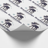 Blauer Schneeflocken Geschenkpapier (Ecke)