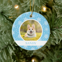 Blauer Schneeflocken-Hunde-Schmuck