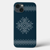 Blauer Schneeflocken in der Weihnachtszeit Case-Mate iPhone Hülle (Rückseite)