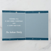 Blauer Schneeflocken Karte (Innenseite)