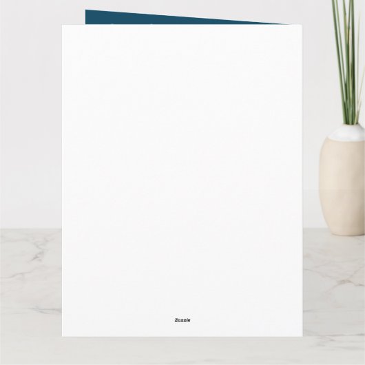 Blauer Schneeflocken Karte (Rückseite)