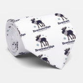 Blauer Schneeflocken Krawatte (Gerollt)