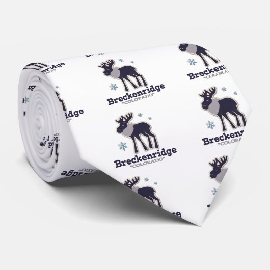 Blauer Schneeflocken Krawatte (Gerollt)