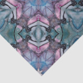 Blauer Schneeflocken Rosa Grün Seidenpapier (Detail)