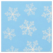 Blauer Schneeflocken Stoff (Nahaufnahme)