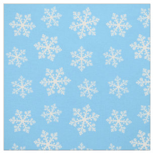 Blauer Schneeflocken Stoff