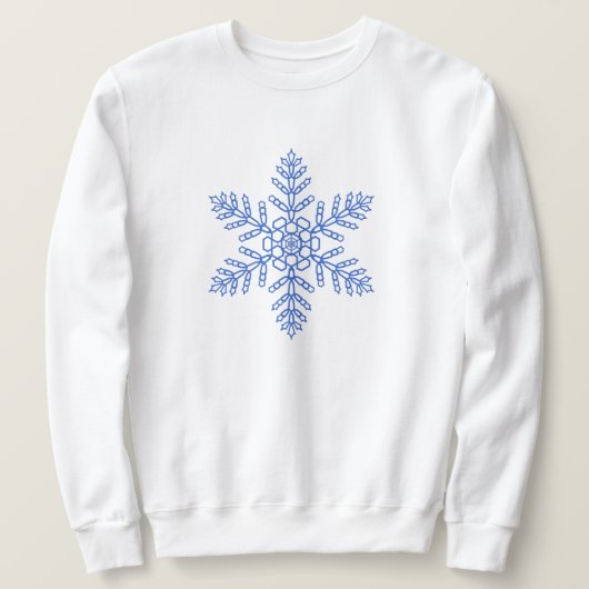 Blauer Schneeflocken Sweatshirt (Design vorne)