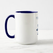 Blauer Schneeflocken Weihnachten Tasse (Links)