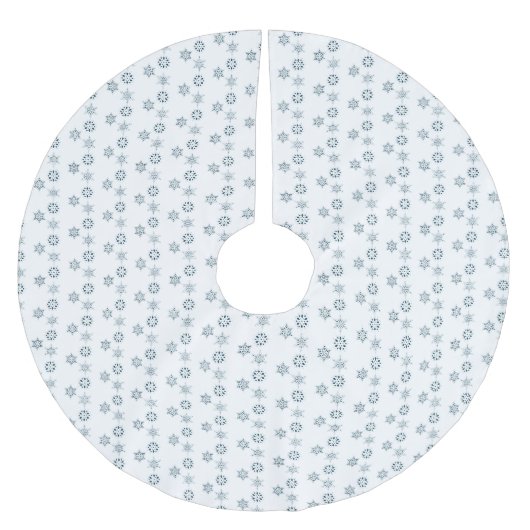 Blauer Schneeflockenrock Polyester Weihnachtsbaumdecke (Vorderseite)