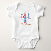 Blauer Schneemann Baby Strampler (Vorderseite)