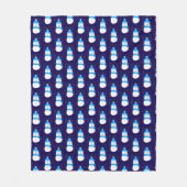 Blauer Schneemann in Flurry Fleecedecke (Vorderseite)