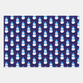 Blauer Schneemann in Flurry Geschenkpapier Set (Vorderseite 3)
