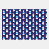 Blauer Schneemann in Flurry Geschenkpapier Set (Vorderseite 2)