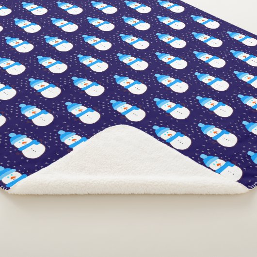 Blauer Schneemann in Flurry Sherpadecke (3/4)