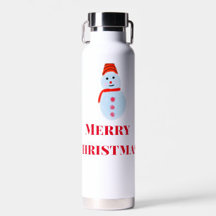 Blauer Schneemann Weihnachten Frohe Weihnachten Na Trinkflasche
