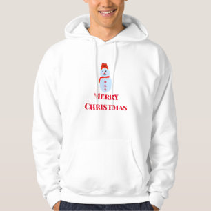 Blauer Schneemann Weihnachten Weihnachten hinzufüg Hoodie