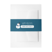 Blauer Schneemann, Weihnachts-Party Einladungsbanderole (Vorderseite Beispiel)