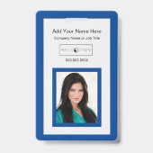 Blauer Schnitt mit Logo-Identifikation Abzeichen h Ausweis (Back)