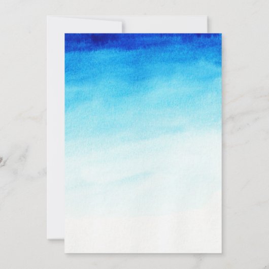 Blauer Schnuller Babydusche Einladung (Rückseite)