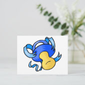 blauer Schnuller Postkarte (Stehend Vorderseite)
