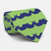 Blauer Schnurrbart Krawatte (Gerollt)