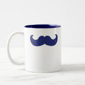 Blauer Schnurrbart Zweifarbige Tasse (Links)