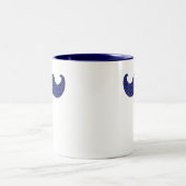Blauer Schnurrbart Zweifarbige Tasse (Mittel)