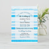 Blauer Schnürsenkel Einladung (Stehend Vorderseite)