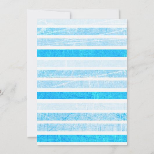 Blauer Schnürsenkel Einladung (Rückseite)