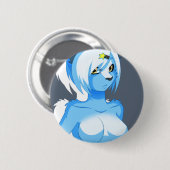 Blauer Schönheits-Knopf Button (Vorne & Hinten)