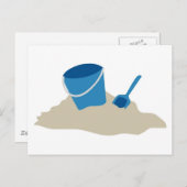 Blauer Schott und Pail Postkarte (Vorne/Hinten)