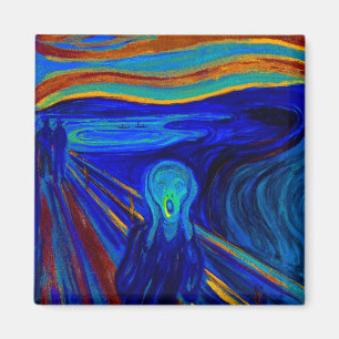 Blauer Schrei-Magnet Magnet