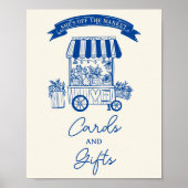 Blauer Schreiber für Bridal Cards Geschenke vom Ma Poster (Vorne)