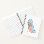 Blauer Schuhputzer mit Aquarellfarbe Notizblock (Innenseite)