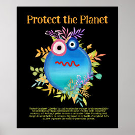BLAUER SCHUTZ DER PLANETE GERETTET ERDNiedliches K Poster