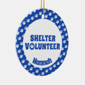 Blauer Schutz-Freiwilliger Keramik Ornament (Rechts)