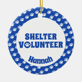 Blauer Schutz-Freiwilliger Keramik Ornament