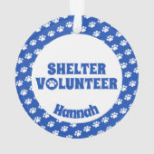 Blauer Schutz-Freiwilliger Ornament (Rückseite)