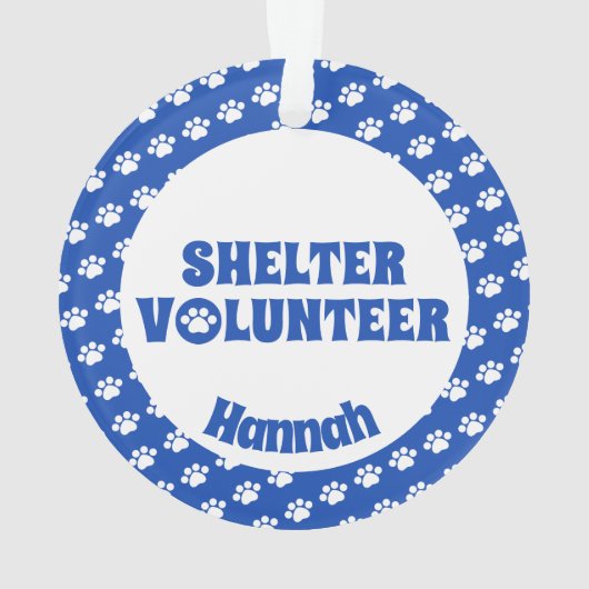 Blauer Schutz-Freiwilliger Ornament (Rückseite)