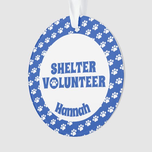 Blauer Schutz-Freiwilliger Ornament (Vorderseite)