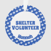 Blauer Schutz-Freiwilliger Ornament (Vorderseite)