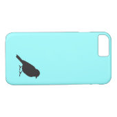 Blauer Schwalbenvogel Spatzen-Silhouette Chic Case-Mate iPhone Hülle (Rückseite (Horizontal))