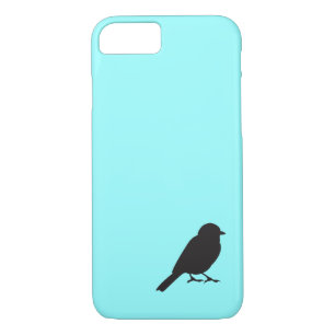 Blauer Schwalbenvogel Spatzen-Silhouette Chic iPhone 8/7 Hülle