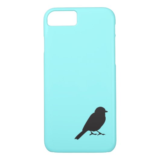 Blauer Schwalbenvogel Spatzen-Silhouette Chic Case-Mate iPhone Hülle (Rückseite)