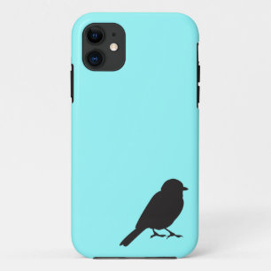 Blauer Schwalbenvogel Spatzen-Silhouette Chic Case-Mate iPhone Hülle