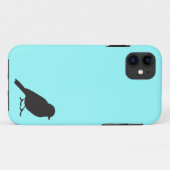 Blauer Schwalbenvogel Spatzen-Silhouette Chic Case-Mate iPhone Hülle (Rückseite (Horizontal))
