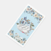 Blauer Schwan Papier Serviette (Ecke)