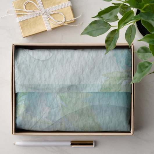 Blauer Schwan und Schmetterling Seidenpapier (Geschenk)