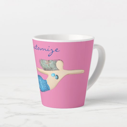 Blauer Schwanz Mermaid Schwimmbad Thunder_Cove Milchtasse (Rechte Ecke)