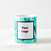 Blauer schwarzer Acrylpour-Marmor fügen Sie Ihr Lo Kaffeetasse (Mittel)